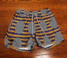 OAS COMPANY Swim Shorts Trunks Bathing Suit Mens Small Patterned Lined 4"