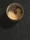 5.25 Inch Vintage Milk Glass Bottle with Metal Screw Top — photo 3