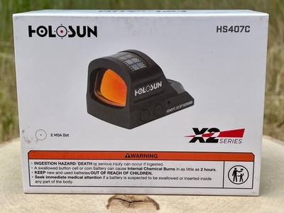 Brand NEW Holosun HS407C X2 2 MOA Red Dot Open Reflex Sight