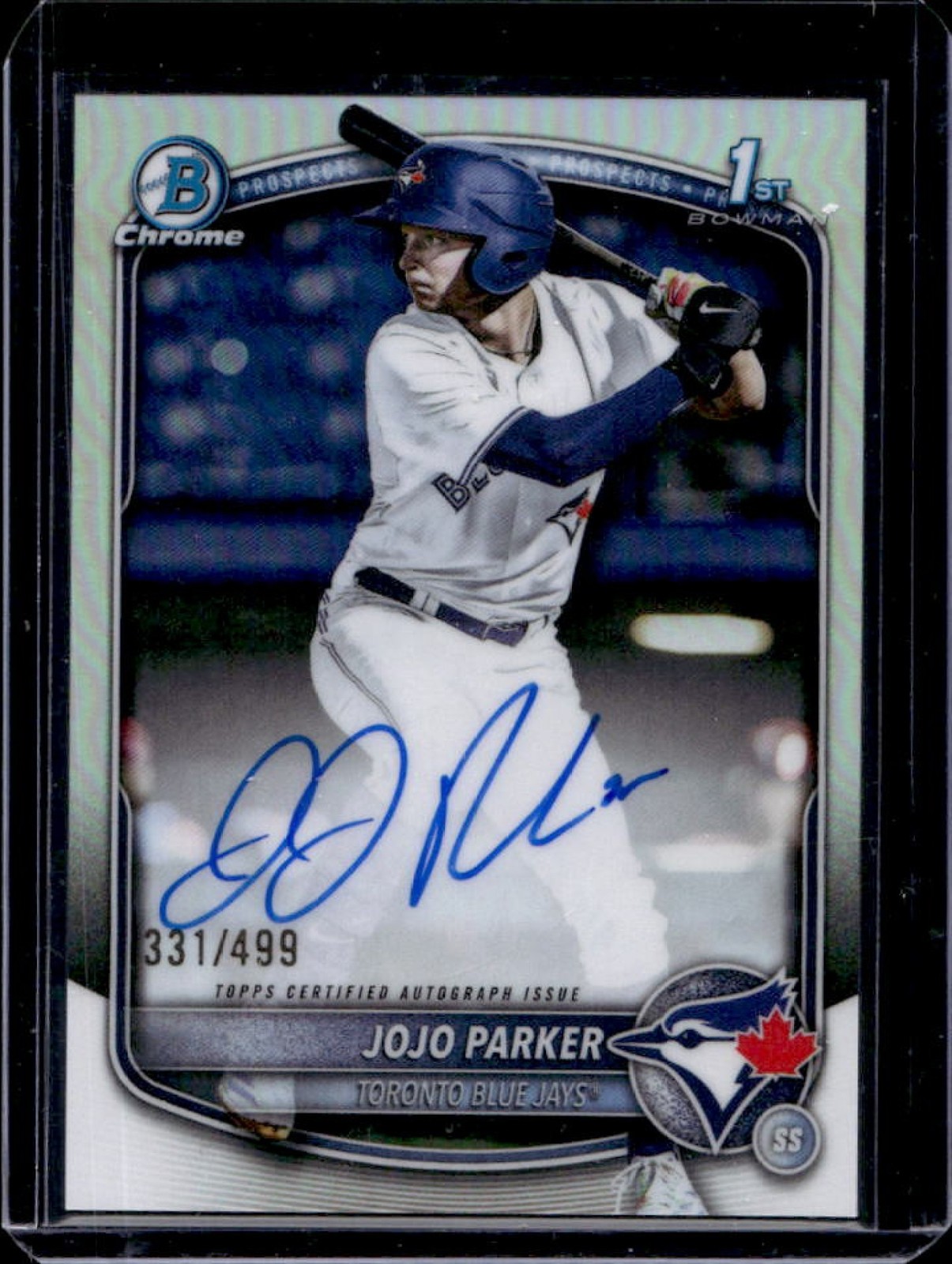 2025 Bowman Draft JoJo Parker Chrome Auto Refractor 1st #/499 Blue Jays