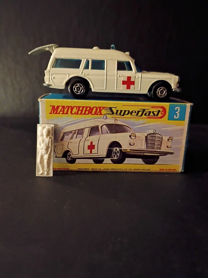 Matchbox SF "MINT" #3 Mercedes Benz Binz Ambulance 1967 Crisp Early Orig H Box - Image 2 of 4