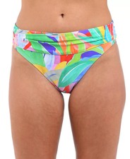 La Blanca Women's Tropi-Flage Shirred Hipster Bikini Bottoms Multi Size 10 0961