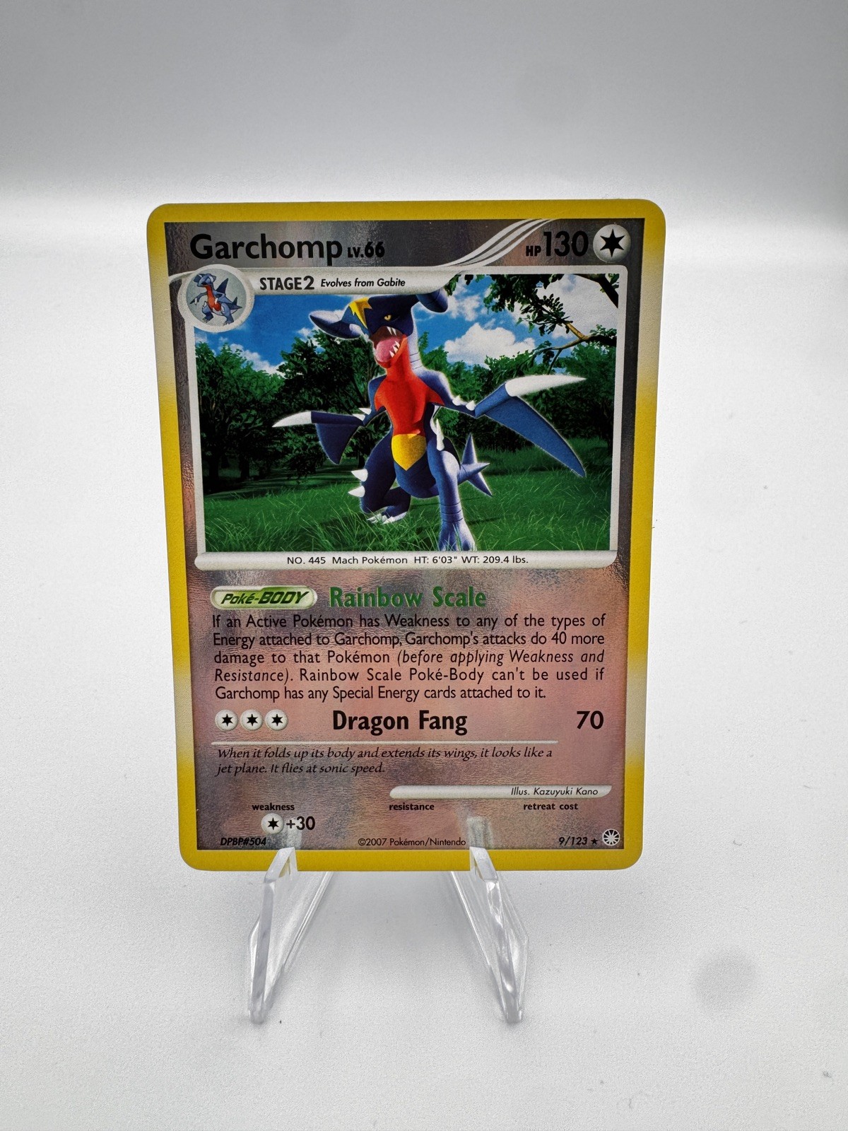 Pokemon Garchomp Reverse Holo Diamond & Pearl Mysterious Treasures 9/123 NM ✨