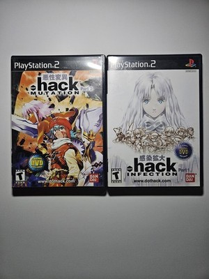  .hack Infection & Mutation PS2 Lot Part 1 & 2 COMPLETE CIB w/ DVD Tested Fast 
