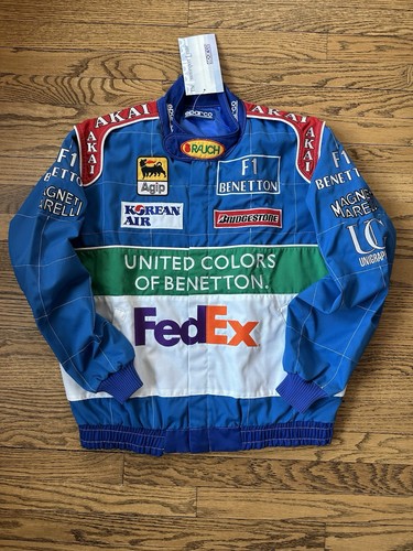 VTG Benetton F1 Formula 1 Racing Team Jacket Sparco FedEx 1998 L NWT ...