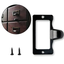 Rierdge 20 Pcs Antique Black Card Catalog Drawer Pulls, Vintage Small, Blakc 