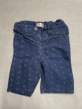 Zara Boys Collection Sz 5/6 Blue Pull On Elastic Waist Casual Star Print Shorts