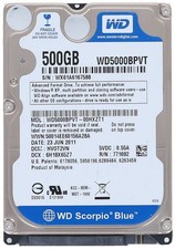 Image of Western Digital  WD5000BPVT 500GB 2.5in SATA 5.4k 3Gbps HDD - 1yr Warranty