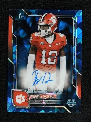 2025 Bowman U Chrome Sapphire Prospect Bryant Wesco Jr #BCA-BW Auto 1h7f