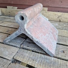 Small 8" Segment Of Old Clay Reclaimed Roll Top Ridge Tile | Bird House Roof