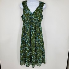 Vintage b.i.y.a.g.c.d.a. Boho Cottagecore Feminine Green Babydoll Y2K Dress 6