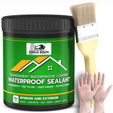 Sellador impermeable transparente base agua acrilico 1kg para techo pared metal