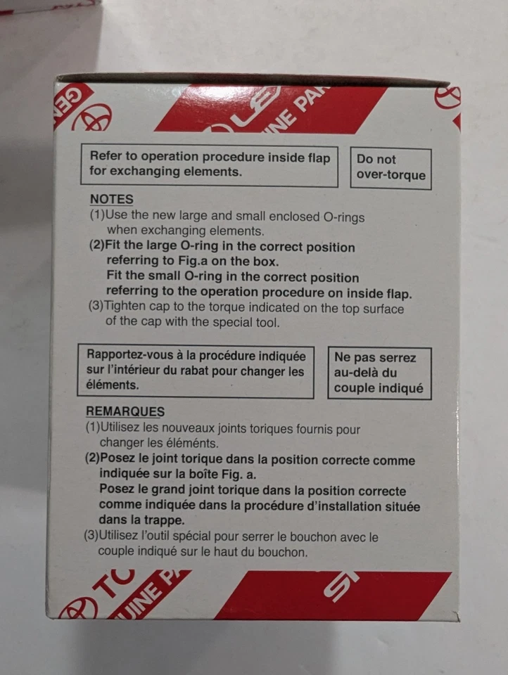 Lote de 2 FILTROS DE ACEITE Y JUNTA ORIGINALES OEM 04152-YZZA1 Toyota Lexus ES350 ES300H 04152-YZZA1 Foto 4 de 4