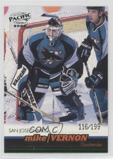 1999-00 Pacific Emerald Green 116/199 Mike Vernon #384 HOF je2