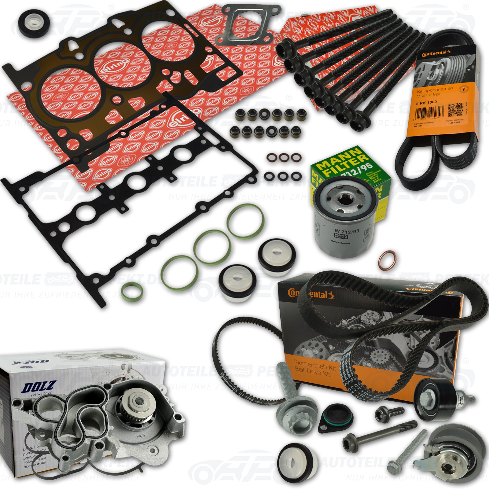 Zylinderkopfdichtungssatz + Zahnriemensatz ++ Xl FüR Vag 1.0 60/75PS Pr TH4-image