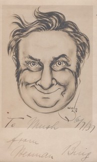 HERMAN BING 1889 1947 GER/AMERICAN ACTOR Hand Signed 3x5 PHOTO AUTOGRAPH 1023