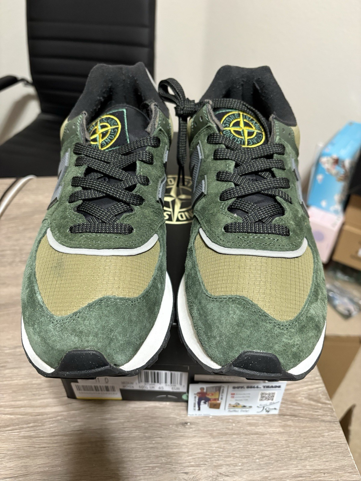 Size 11 - CLEAN New Balance 574 Legacy Stone Island Dark Green thumbnail 6