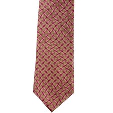 Brooks Brothers Makers Pink Medallion Pure Silk 56.5โ Tie Necktie USA Made