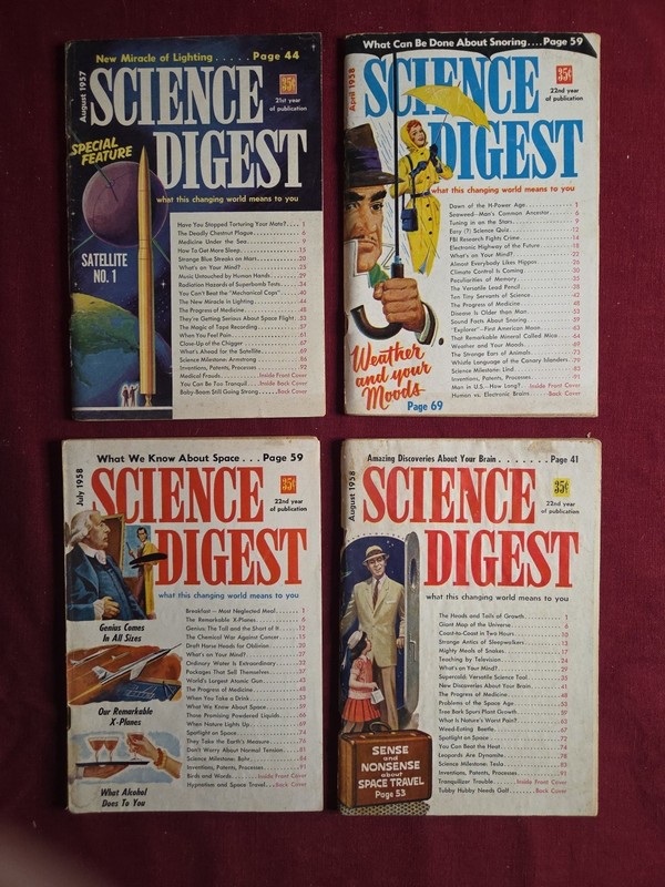 Science Digest - Lot of 15 different from Dec 1957 to June 1962 - All pictured