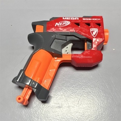 NERF MEGA BigShock Dart Gun Red/Orange Toy Blaster Ages 8-11 Years