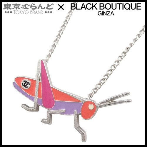 CHANEL necklace grasshopper motif ladies metal