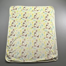 Chick Pea Safari Giraffe Zebra Elephant Animal Baby Blanket Sherpa 30" X 36"