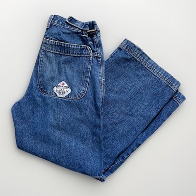 Vintage JNCO Jeans Dynamiks Line Medium Wash Flare Leg Jeans Size 29x28