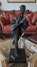 Beautiful AUSTIN, ALEXANDER DANEL Tall Elegant Art Deco Woman, Black, VTG 1990