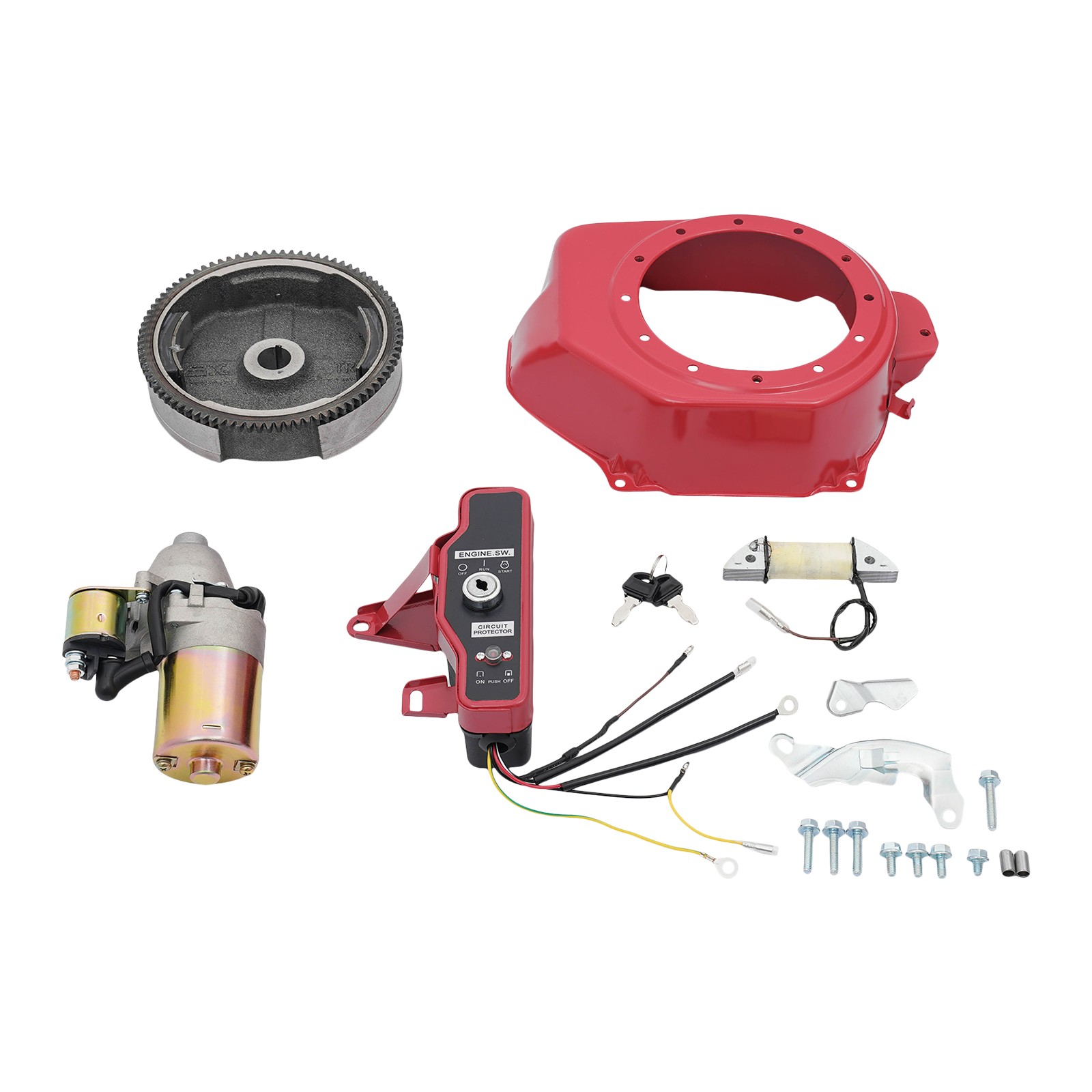 Electric Start Conversion Kit High Torque for 5.5HP 6.5HP 2-3KW 4-Stroke Go Kart