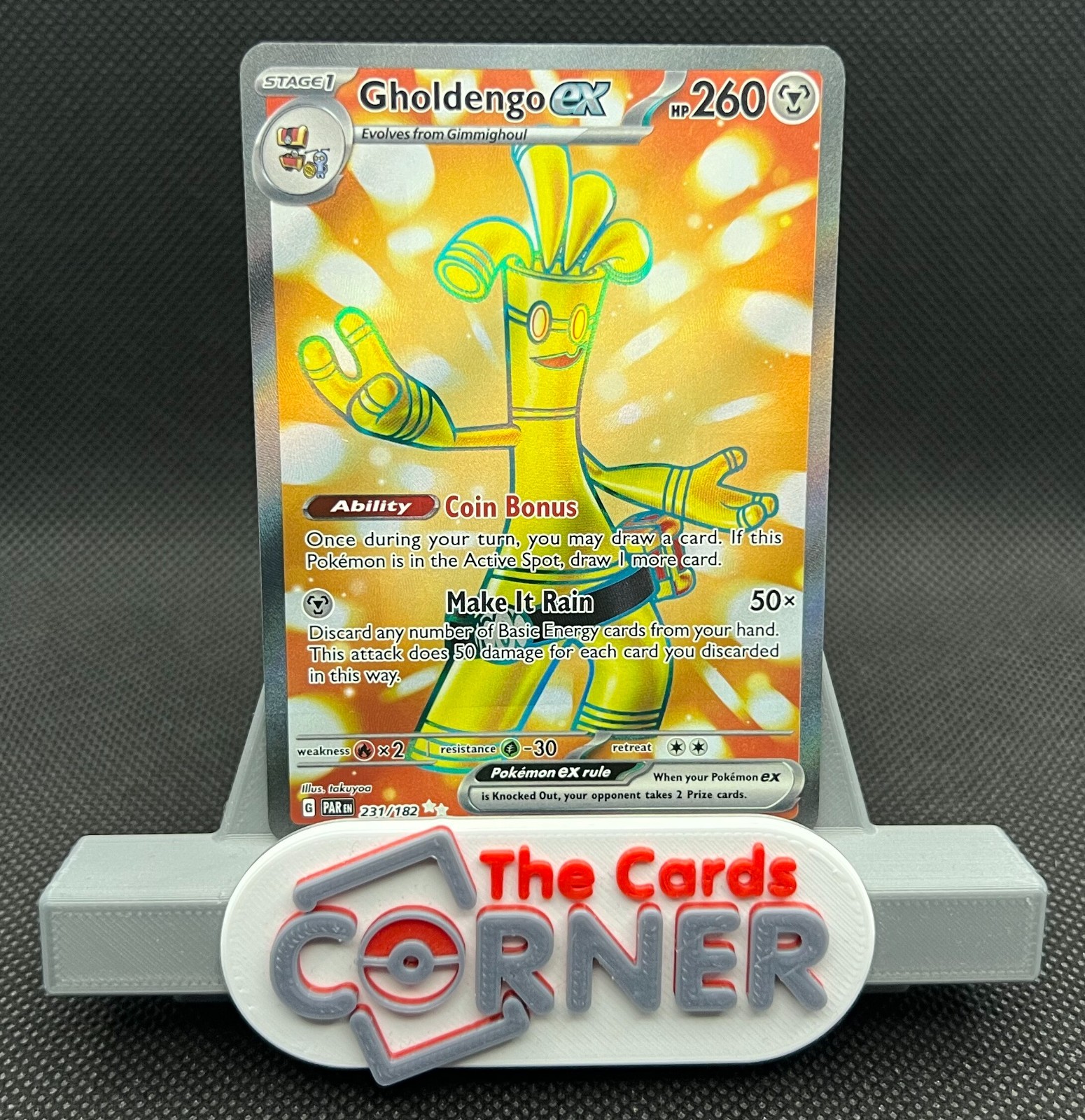 Gholdengo ex Full Art 231/182 Pokemon Paradox Rift NM