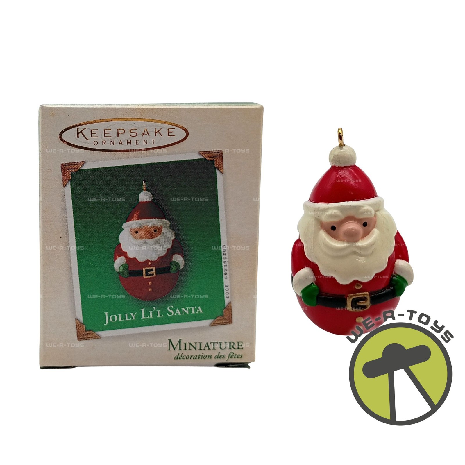 Jolly Lil Santa Miniature Hallmark Keepsake Ornament 2003 New QXM4433