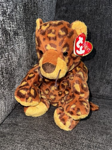 TY PLUFFIES 2003 POKEY SPOTTED LEOPARD STUFFED ANIMAL PLUSH TOY SOFT W/ TAG - Picture 1 of 7