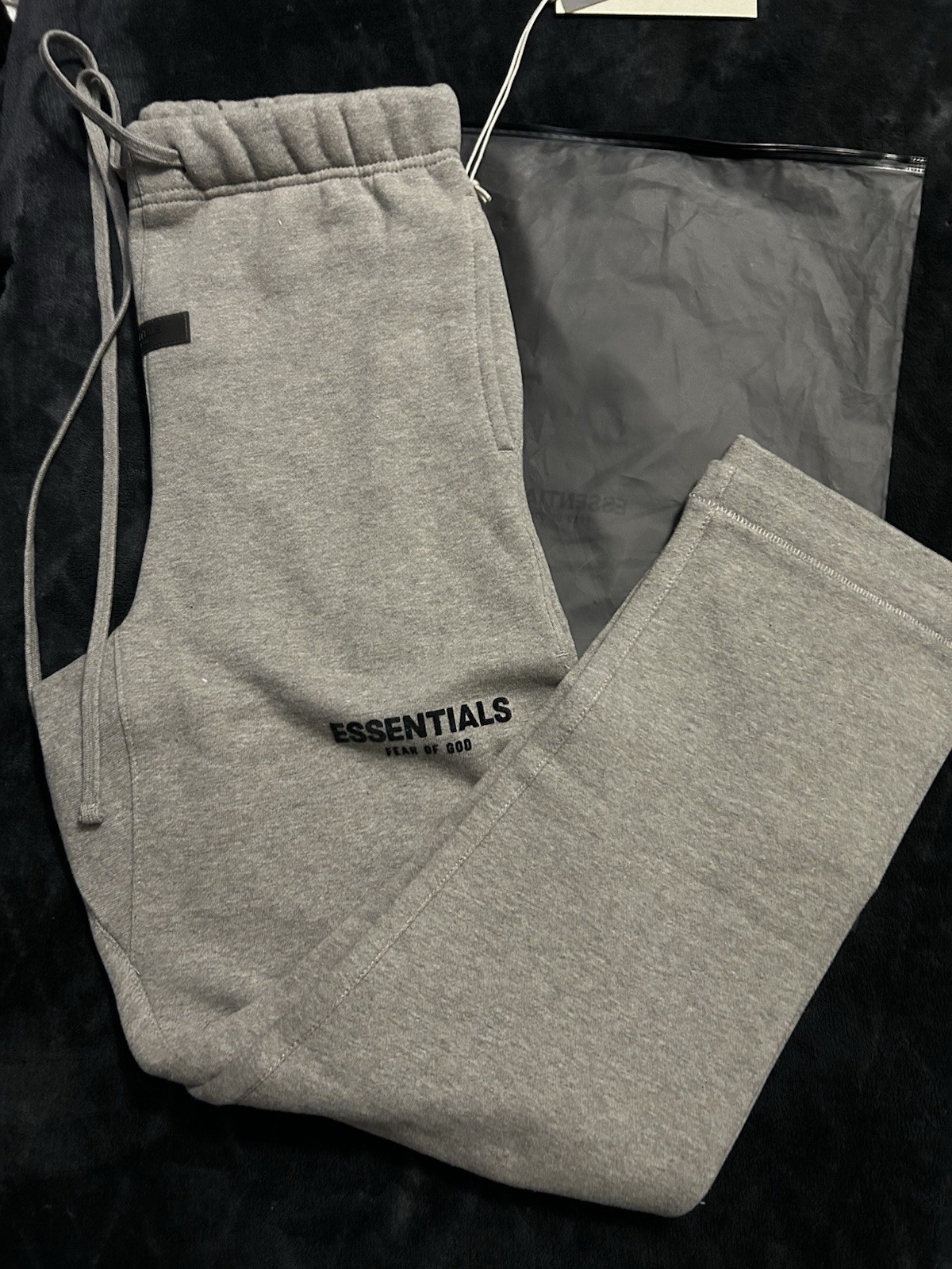 Essentials Fear of God Gray Men's XS Fleece Sweatpants Drawstring Tapered
