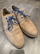 Hush Puppies Mens Detroit Plain Toe Oxford Shoes Size 9.5 Beige Tan Suede Office