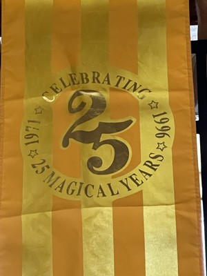 Authentic Disney World Park Banner-Celebrating 25 Magical Years 71-96- 8ftx18''