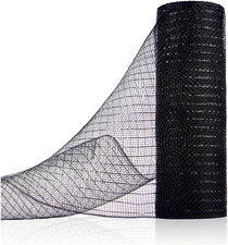 Deco Mesh Ribbon, 10Inch X 30 Feet Each Roll Metallic Foil Mesh Ribbon for Wreat