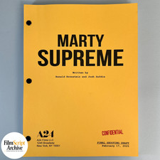 MARTY SUPREME Screenplay 2025 RARE Final Shooting Script Chalamet Movie Script