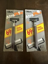 2 VTG Gillette Atra Plus Pivoting Head Razor - 2 Included NEW 1985