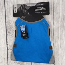 Canada Pooch Chill Seeker Cooling Vest 20 Blue Gray Mesh Harness Summer Jacket