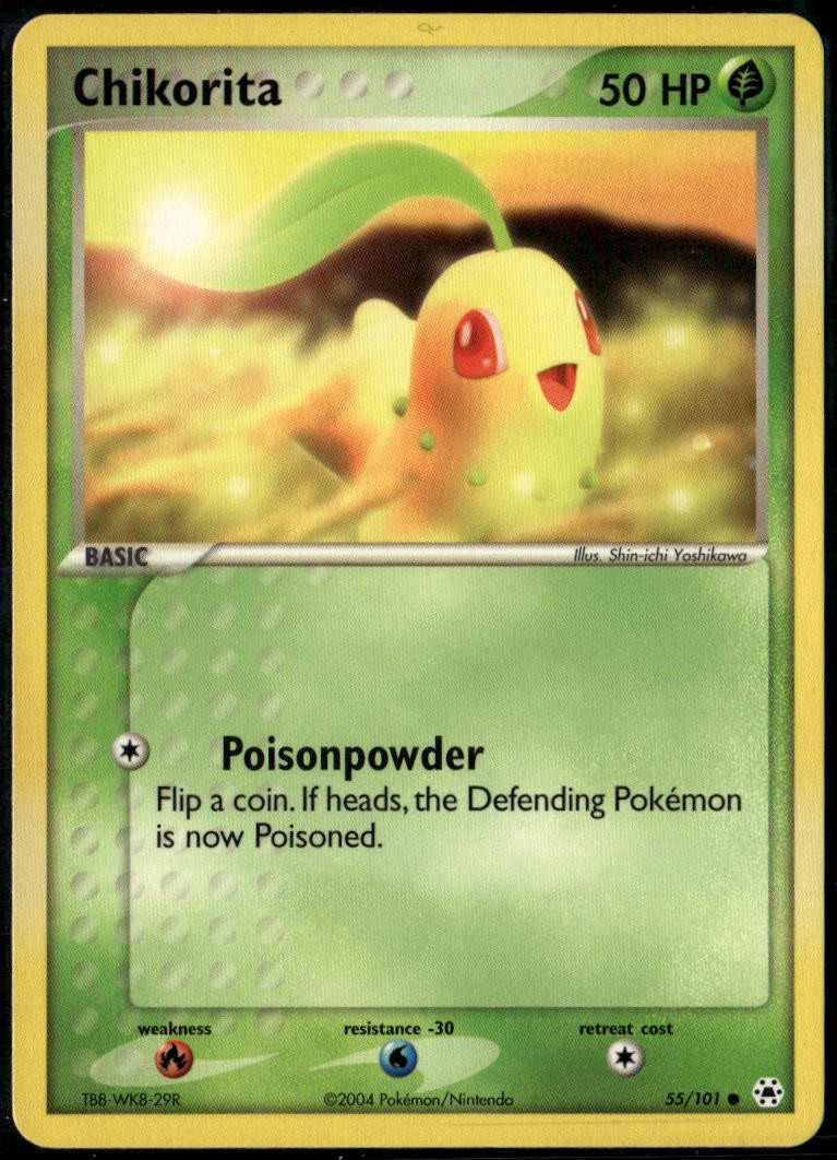 Chikorita 55/101 Common Hidden Legends LP Pokemon Card