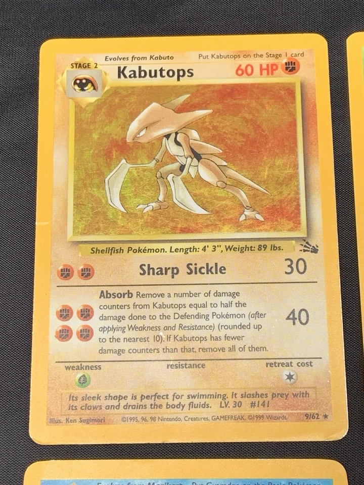 Vintage Holo Rare Pokemon Cards WOTC 1999 Base Set, Fossil, Jungle MP/HP Mewtwo - Image 2 of 4