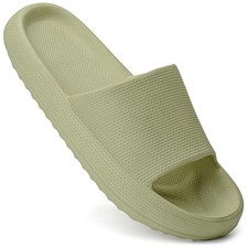 Shower Shoes Men Women Non Slip, Supper Soft 7-8 Women/5.5-6.5 Men Green-a