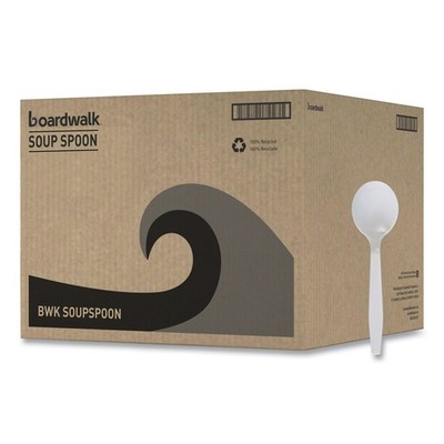 Boardwalk SOUPSPOON Mediumweight Polystyrene Soup Spoon - White (1000/CT) New