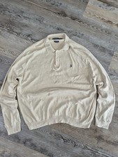 Polo Ralph Lauren Polo Sz XL Beige Long Sleeve Pima Cotton Italian Yarn Sweater