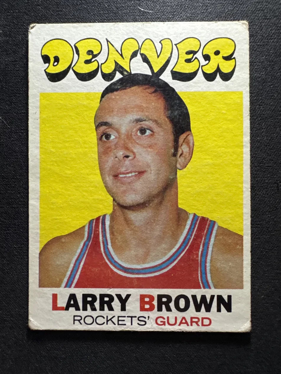 1971 Topps #152 Larry Brown VG-EX Denver Rockets (RC) Guard ABA Vintage HOF