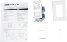 Rockville VOL855 8 Ohm 50 x 2 Watt Wall Stereo Volume Controller 12 Step Slider