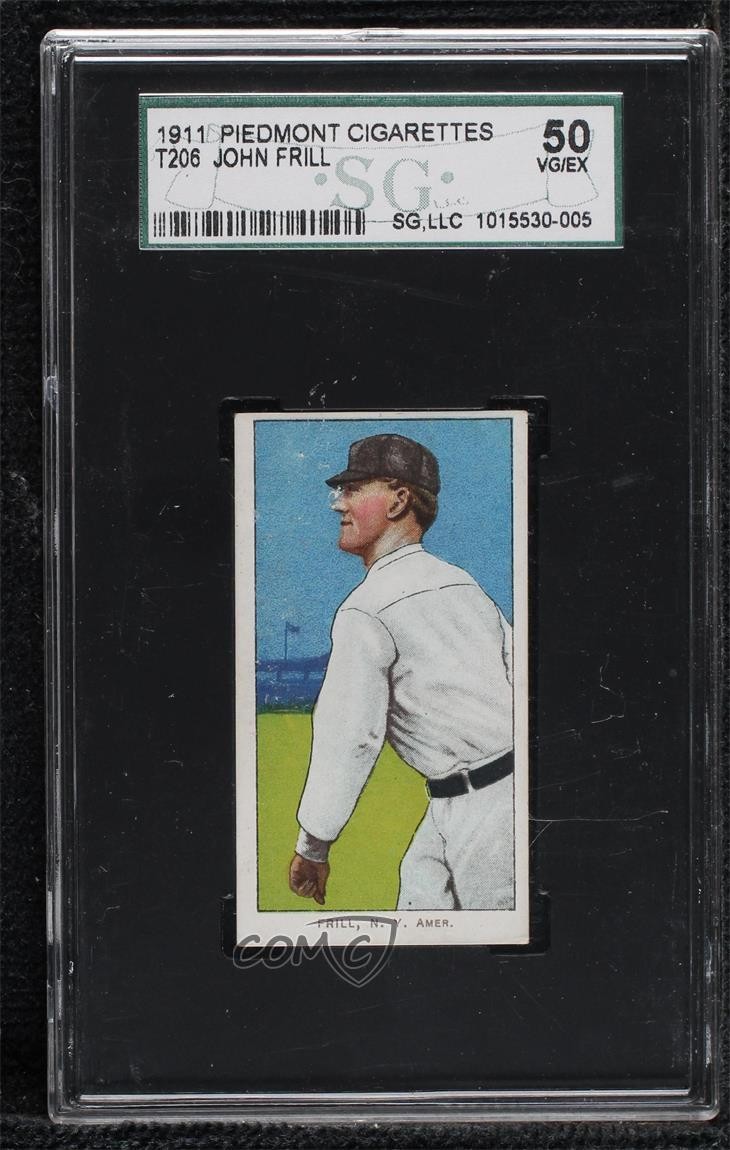 1909-11 T206 Piedmont 350-460 Factory No 25 Back John Frill SGC 50 1q7