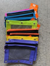 BRAND NEWBAZIC Pencil Pouch 3 Ring Binder Pouch W/MESH WINDOW - BOX OF 24