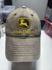 John Deere Hat/cap; Embroidered John Deere name And Logo OnCap; 100% Cott; Brown