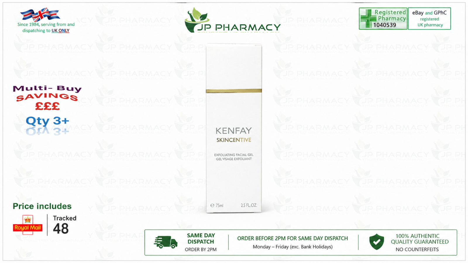 Kenfay Excoliating Facial Gel 75ml. - Image 2
